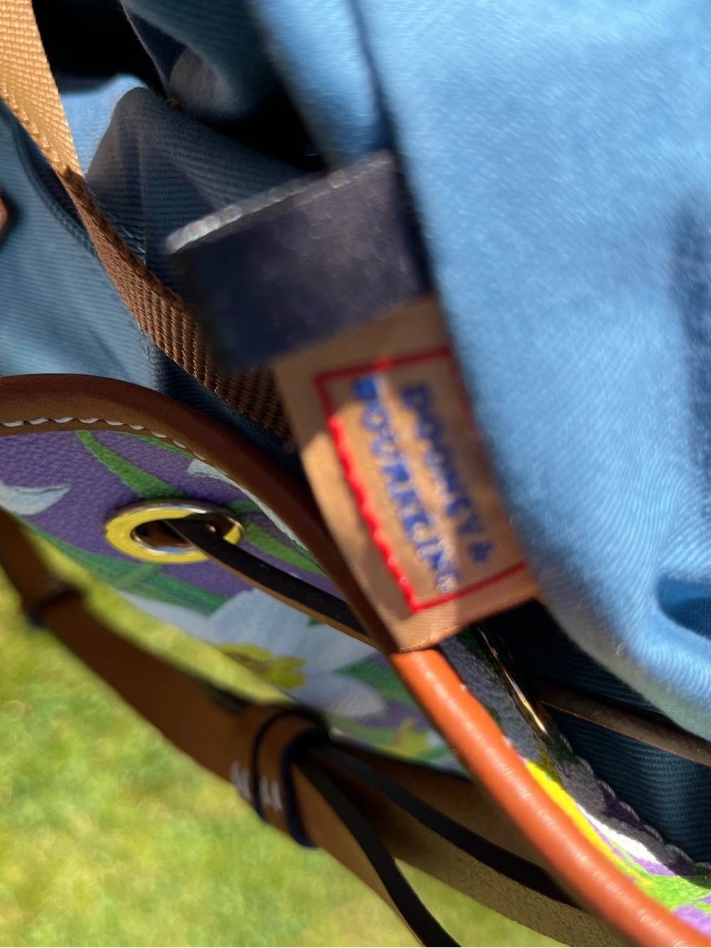 Dooney & Bourke Purple Daffodil Drawstring Bucket Bag - Picture 10 of 15